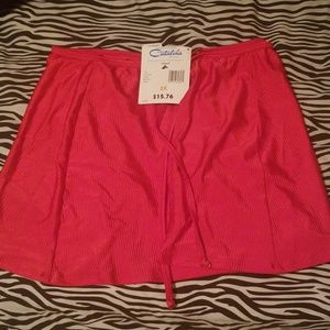 NWT, RED SARONG, BOTTOM cover-up